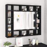  LED ormarić s ogledalom crni 91 x 15 x 76,5 cm | shoptok.hr