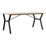 Blagovaonski stol Y-oblika 180x90x75 cm od borovine i čelik | shoptok.hr