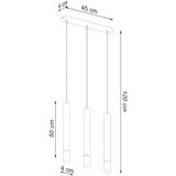  Obesna svetilka WEZYR 3 bela, (21347529) | Shoptok.si
