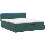  Krevet od pjene s madracem i LED-om Tamnozelena 160 x 200 cm - Tamnozelena 160 x 200 cm Dizajn s rombovima | shoptok.hr