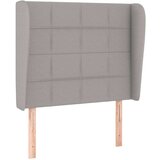  Uzglavlje s ušima svjetlosivo 83 x 23 x 118/128 cm od tkanine | shoptok.hr