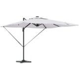 vidaXL Kantilever Roma Suncobran s LED-ima Pijesak 286x285x270 cm Aluminij | shoptok.hr