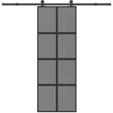  Klizna vrata s priborom 76 x 205 cm kaljeno staklo i aluminij Cene