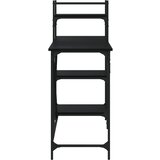 vidaXL Računalniška miza s policami črna 120x47x109 cm | Shoptok.si