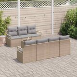  Set sofe s jastukom 8 pcs Bež i siva poliratan | shoptok.hr