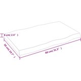 Stolna ploča svjetlosmeđa 80x50x(2-6) cm obrađena hrastovina | shoptok.hr