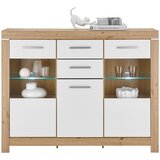 MID.YOU VISOKA KOMODA, bela, hrast artisan | Shoptok.si