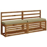  Jastučići za klupe - 2 dijela VUGHT 2 pcs 100% poliester - Svijetlo zelena (melange) 60 x 30 cm 2 Slike