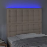  LED uzglavlje boja cappuccina 100x5x118/128 cm od umjetna koža | shoptok.hr