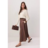 Trendyol Modest Ženska suknja Tctss26Ee00032, Smeđa Cene