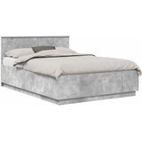  Krevetna konstrukcija s uzglavljem Betonska siva 160 x 200 cm | shoptok.hr