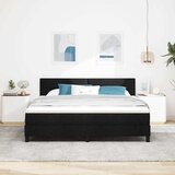 Krevet s opruga kutije s LED trakama Crna 180 x 200 cm tkanina | Eponuda.ba