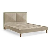 Bobochic Paris Bež oblazinjena oblazinjena zakonska postelja z letvenim dnom 180x200 cm Mara – | Shoptok.si