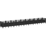 Furnova Cvetlično korito z zatiči črno 363,5x43,5x43,5 cm PP, (21922143) | Shoptok.si