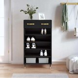 Ormarić za cipele crni 60 x 35 x 105 cm od konstruiranog drva | shoptok.hr