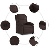  Naslonjač od tkanine tamnosmeđi | shoptok.hr