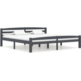  Za krevet od masivne borovine tamnosivi 200 x 200 cm | shoptok.hr