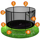 Neo-Sport vrtni trampolin 252 cm (8 ft) s vanjskom mrežom i ljestvama | shoptok.hr