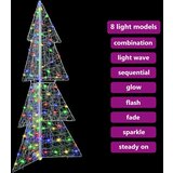 vidaXL Božićno drvce s 160 LED svjetlima Šareni 150 cm Akril | shoptok.hr