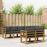  Set vanjskih sofa 8 kom. Prirodna i antracit Poliester | shoptok.hr