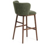Kave Home Temno zelen oblazinjen barski stol (višina sedeža 75 cm) Ciselia – | Shoptok.si