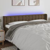  the living store led posteljno vzglavje temno rjavo 163x16x78/88 cm blago - led vzglavje, (21445597) Cene