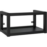  Zidni okvir za kupaonski umivaonik crni 59x38x31 cm željezni | shoptok.hr