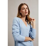 Moodo Women's openwork sweater - blue | shoptok.hr