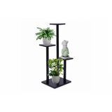 Vilde 569820 - Stalak za cvece na 4 nivoa - Crni | ePonuda.com