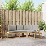 Set vanjskih sofa 3 Komad Bijela i svjetlosiva Poliester | Shoptok.si