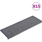  Prostirke za stepenice 15 kom 65x21x4 cm svijetlo sive i plave pravokutne rubove | shoptok.hr