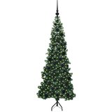 vidaXL Kotično umetno božično drevo Zelena 180 cm PVC in kovina | Shoptok.si