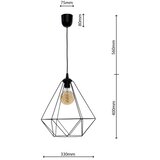  Viseća lampa BASKET 1xE27/60W/230V crna | Eponuda.com