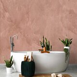  Foto tapeta - Pink reed - solid background with textured vertical stripes with pattern 200x140 Vodootporna | shoptok.hr