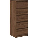 vidaXL Komoda s predali rjavega hrasta 37,5x35x99 cm inženirski les, (21827719) | Shoptok.si