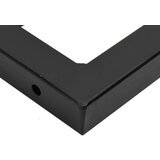  Zidna polica za Lavabo - Umivaonik od čelika i masivnog bagremovog drva - tamno smeđa i crna 120 x 50 x 2 cm 1 Trapez | shoptok.hr