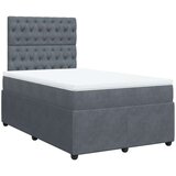  Krevet box spring s madracem tamnosivi 120 x 190 cm baršun | shoptok.hr