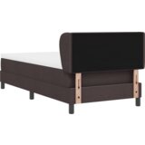 vidaXL Posteljni okvir z vzmetnico Temno rjava 90x190 cm Tkanina, (22052260) | Shoptok.si