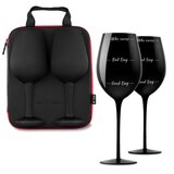  Komplet z vinskim kozarci diVinto – Who Cares ČRN - diVinto - Dekliščina - Poroka - Božič | Shoptok.si