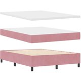 Box Spring Krevet s Madracem &amp LED Ružičasti 140x190 cm Baršun | shoptok.hr