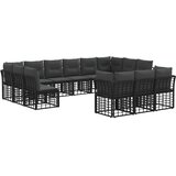  Set vanjskih sofa Crna i tamno siva Poliester | shoptok.hr
