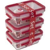 Clip&Close Glass Food Storage Box 3-pieces