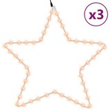 Figure božićne zvijezde 48 LED žarulja 3 kom tople bijele 56 cm | shoptok.hr