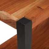 vidaXL Knjižna omara Rjava, Črna 80 x 30 x 110 cm Masiven les akacije | Shoptok.si