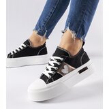 Gemre Black-silver platform sneakers Lawton | Shoptok.si