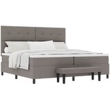  s opruga kutije Sivo-smeđa 200 x 200 cm tkanina | shoptok.hr