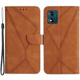 INORCO HT05 za Motorola Moto E13 4G PU usnjena preklopna torbica z natisnjeno črto Skin-touch stojalo za telefon denarnica, (22036164) Cene