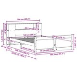vidaXL Knjižna postelja brez vzmetnice bela 160x200 cm trdna borovina | Shoptok.si