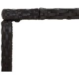  Barski stol sa staklenom pločom crni 180x70x110 cm poliratan | shoptok.hr