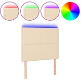  Posteljno vzglavje krem 90x5x118/128 cm blago | Shoptok.si